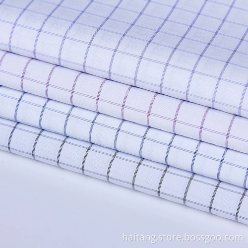 Check Bamboo fabric Polyester Fabric Anti-wrinkle Business